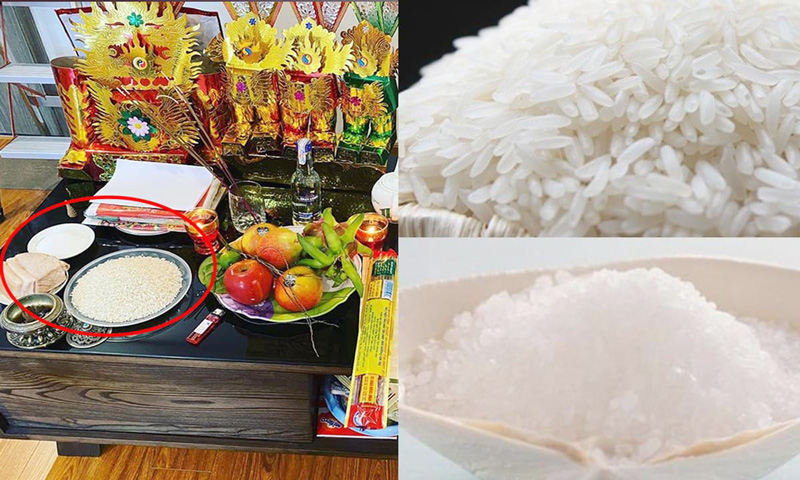 Cúng khai trương có gạo muối không theo phong tục?