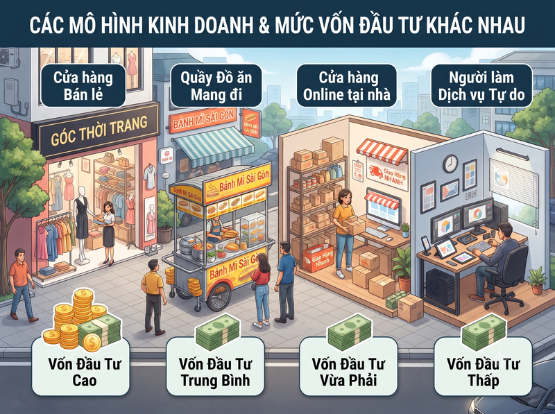 Khởi nghiệp kinh doanh nhỏ cần bao nhiêu vốn?