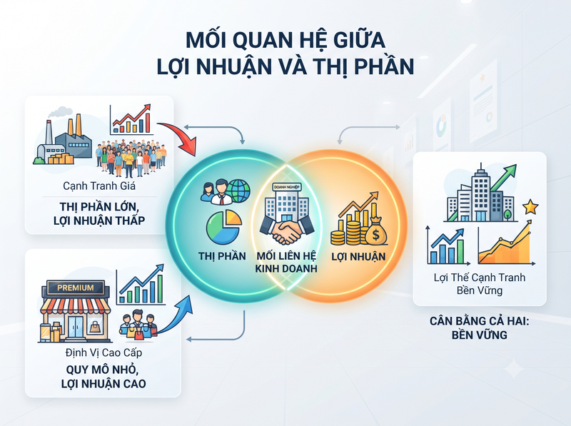 Có nên hy sinh lợi nhuận để tăng thị phần?