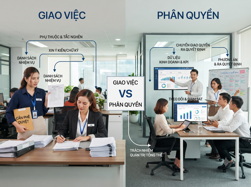 Cách phân quyền trong doanh nghiệp hiệu quả