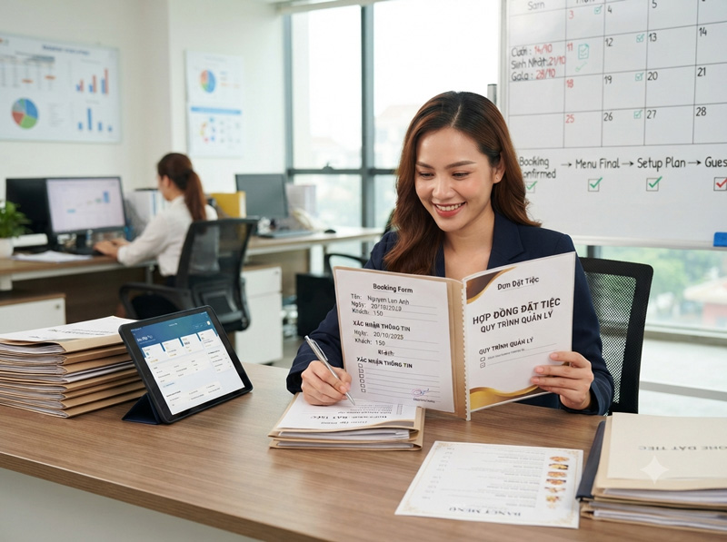 Quy trình quản lý đơn đặt tiệc hạn chế sai sót