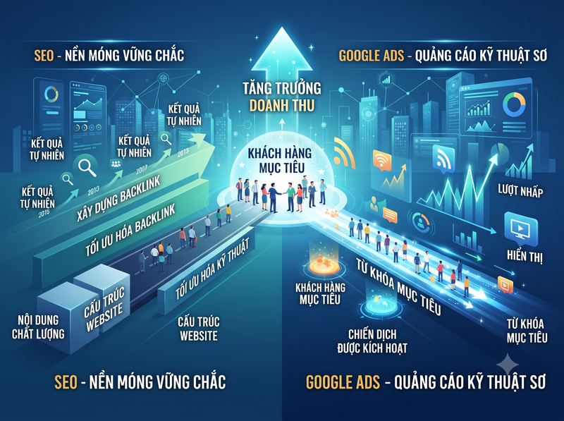 Doanh nghiệp nên làm SEO hay Google Ads?