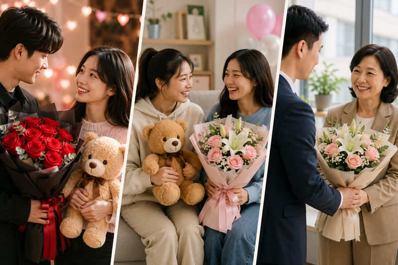 Lựa chọn quà tặng gấu bông hay hoa cho phù hợp từng tình huống