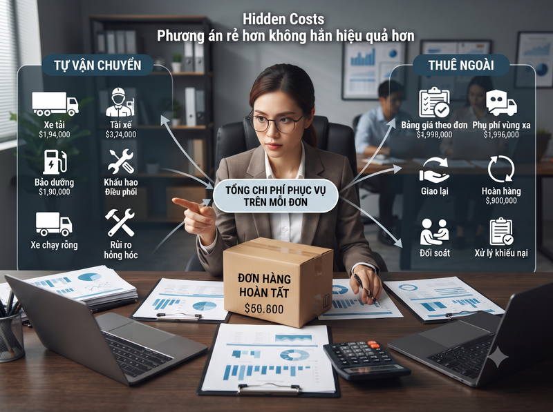 Tự vận chuyển hay thuê ngoài?