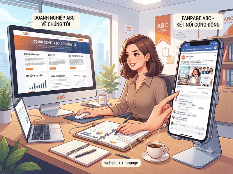 Vì sao doanh nghiệp nên có website và fanpage?
