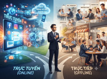 So sánh tìm khách hàng online và offline hiệu quả